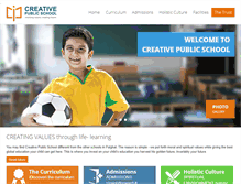 Tablet Screenshot of creativepublicschool.com